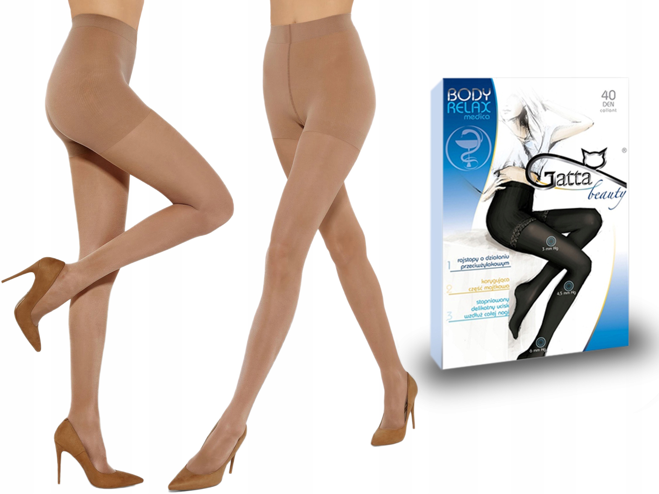 

Gatta rajstopy Body Relax Medica 40 den daino 5-XL