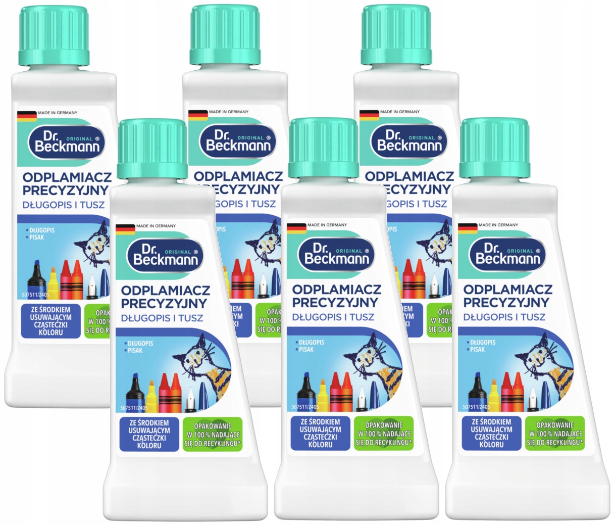 Dr. Beckmann Precision Propiska Remover Fixy , inkoustové fixy, Pastelky 50ml 6x