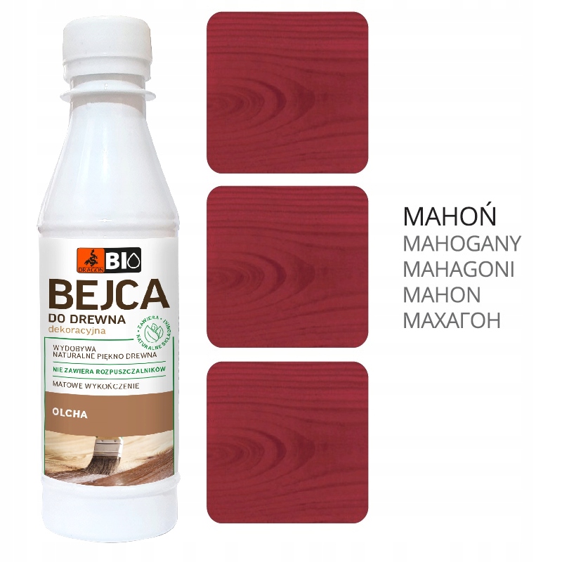 

Bejca Do Drewna Bio Wodna Dragon 200ml Mahoń