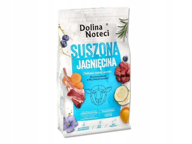 Karma dla psa suszona Dolina Noteci Premium Jagnięcina 9 kg