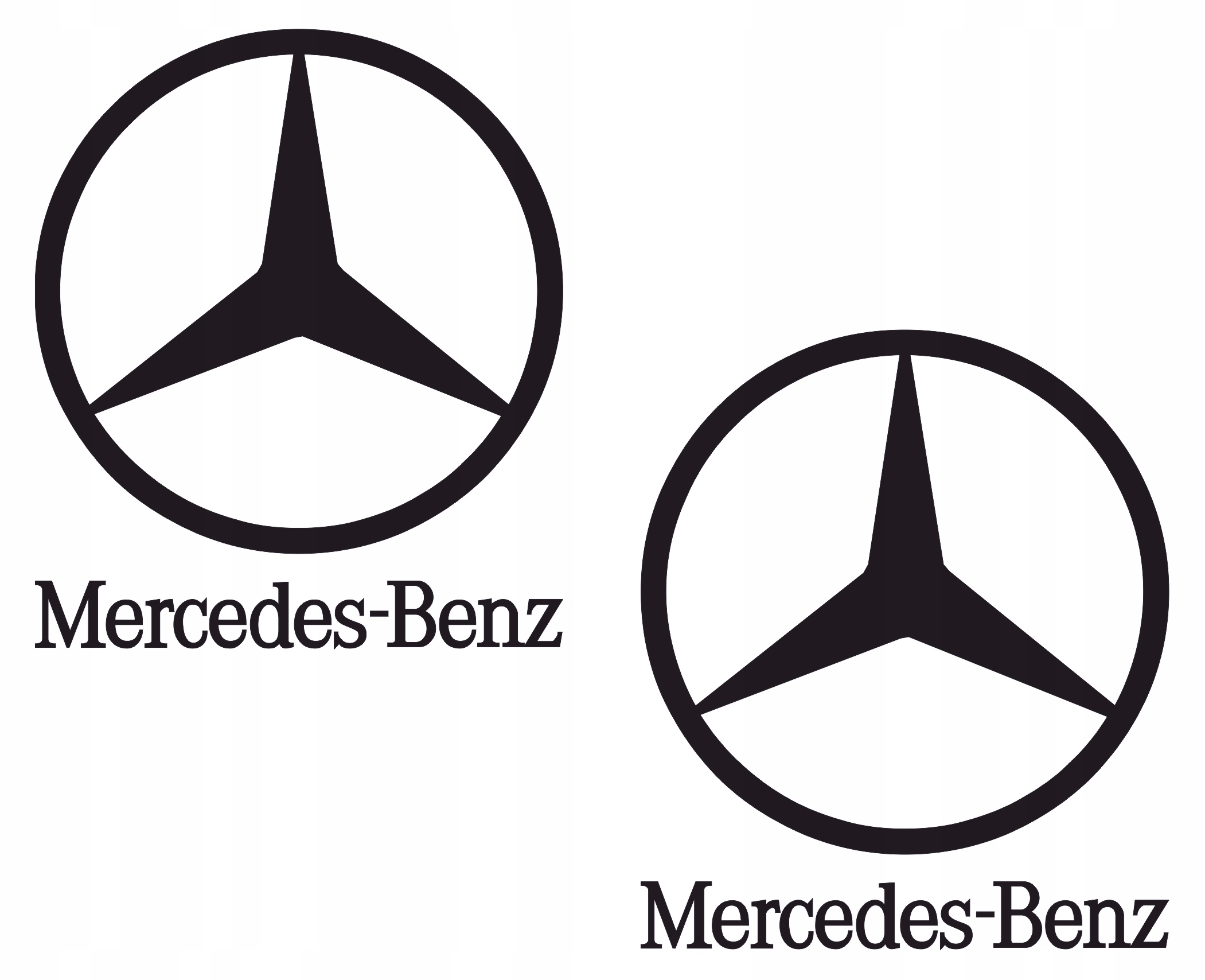 Naklejki Mercedes Gwiazdy Małe 16 cm na Lusterka Kabinę