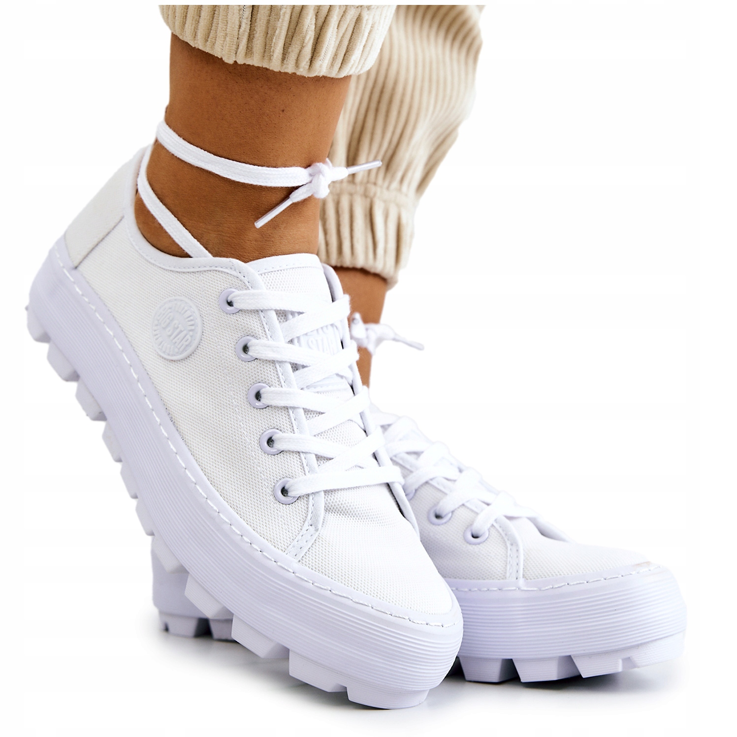 

Trampki Na Platformie Big Star JJ274488 Białe 37