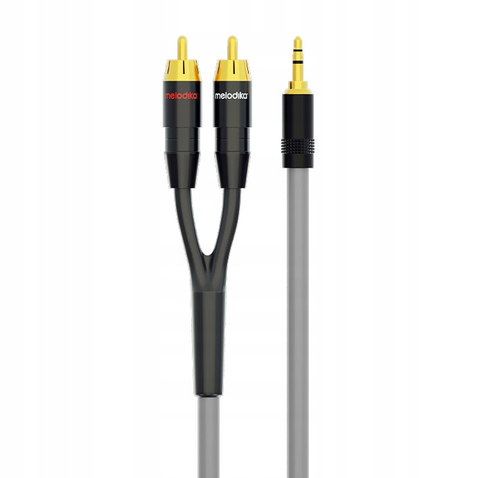 Kabel Melodika MDMJ2R20G minijack (3,5 mm) 2x Rca (cinch) 2 m Gunmetal