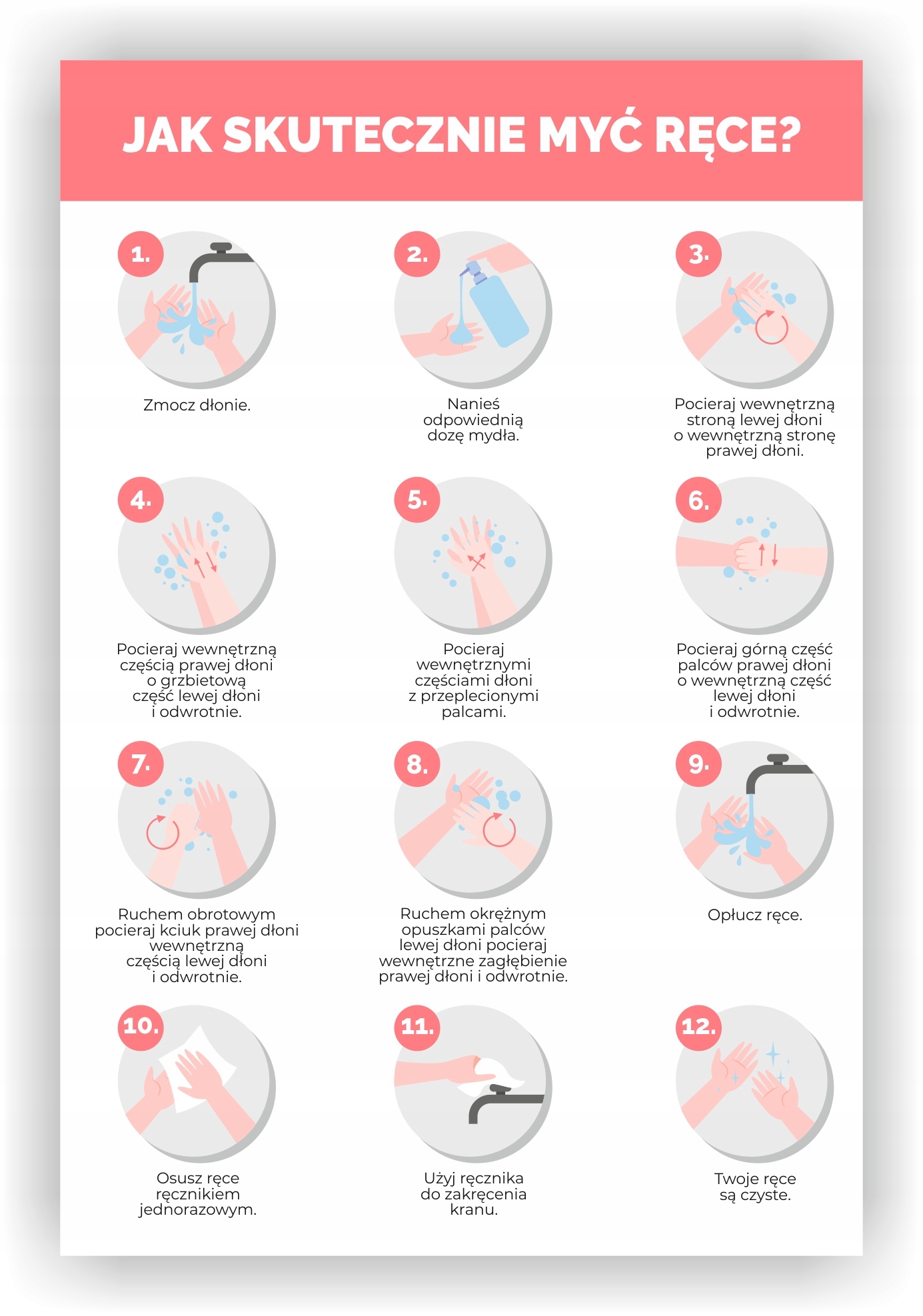 

Tabliczka Instrukcja Mycia Rąk 30X20 CM Who Tania