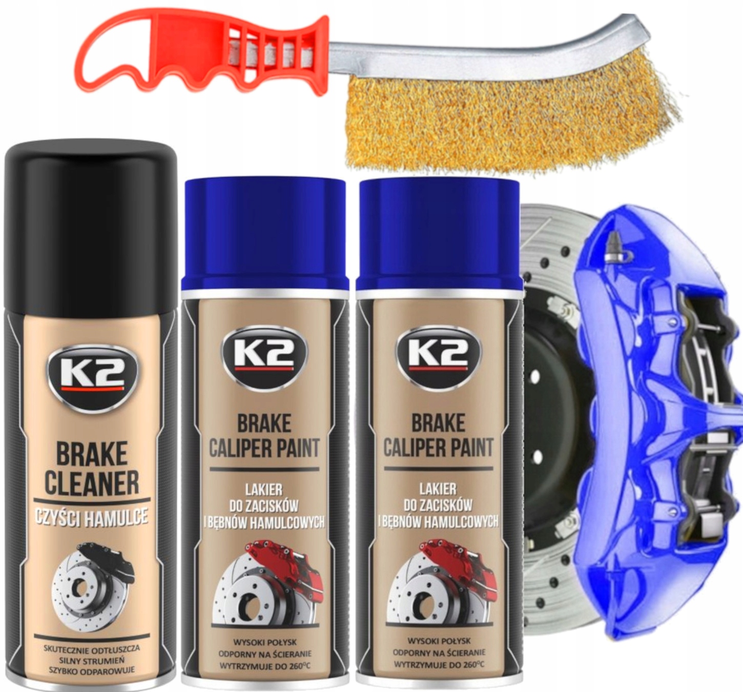 K2 Brake Caliper Farba Lakier Do Malowania Zacisków Hamulcowych Niebieski