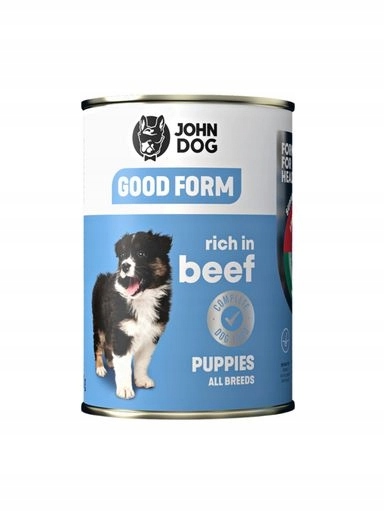 5x John Dog Good Form Junior Krmivo pro psy s hovězím masem 400 g