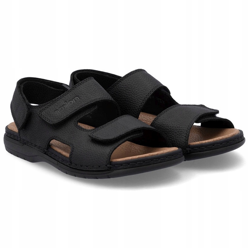 Pánské sandály Rieker 25558-01 Black černé Kůže VEL.40