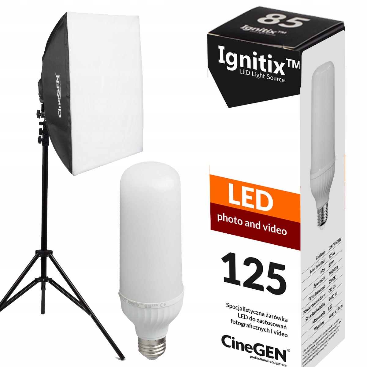 Panolux Softbox 50x50 125W Led lampa