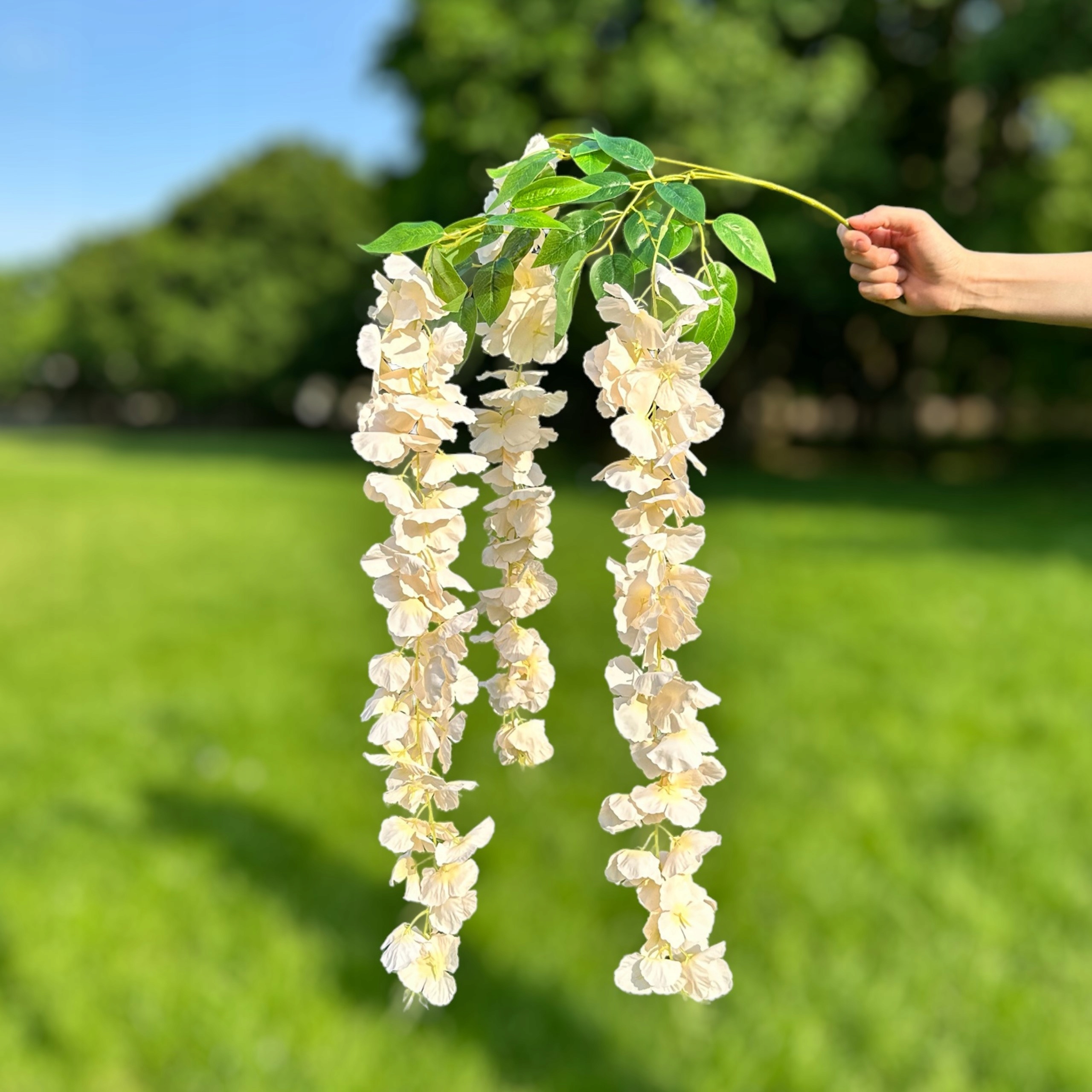12x WISTERIA GLICYNIA PREMIUM XXL sztuczna gęsta girlanda kwiatowa ślub Marka bez marki