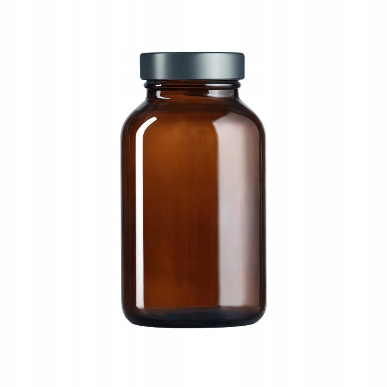 100 sztuk x Słoik Pharma 250 ml nakrętka Srebrna Stal, ochrona przed Uv