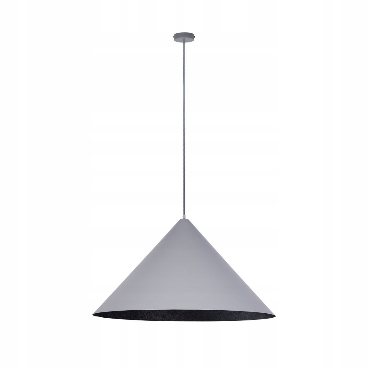 Závesná lampa šedo-čierna v tvare kužeľa Vesuvio M Sigma Lighting