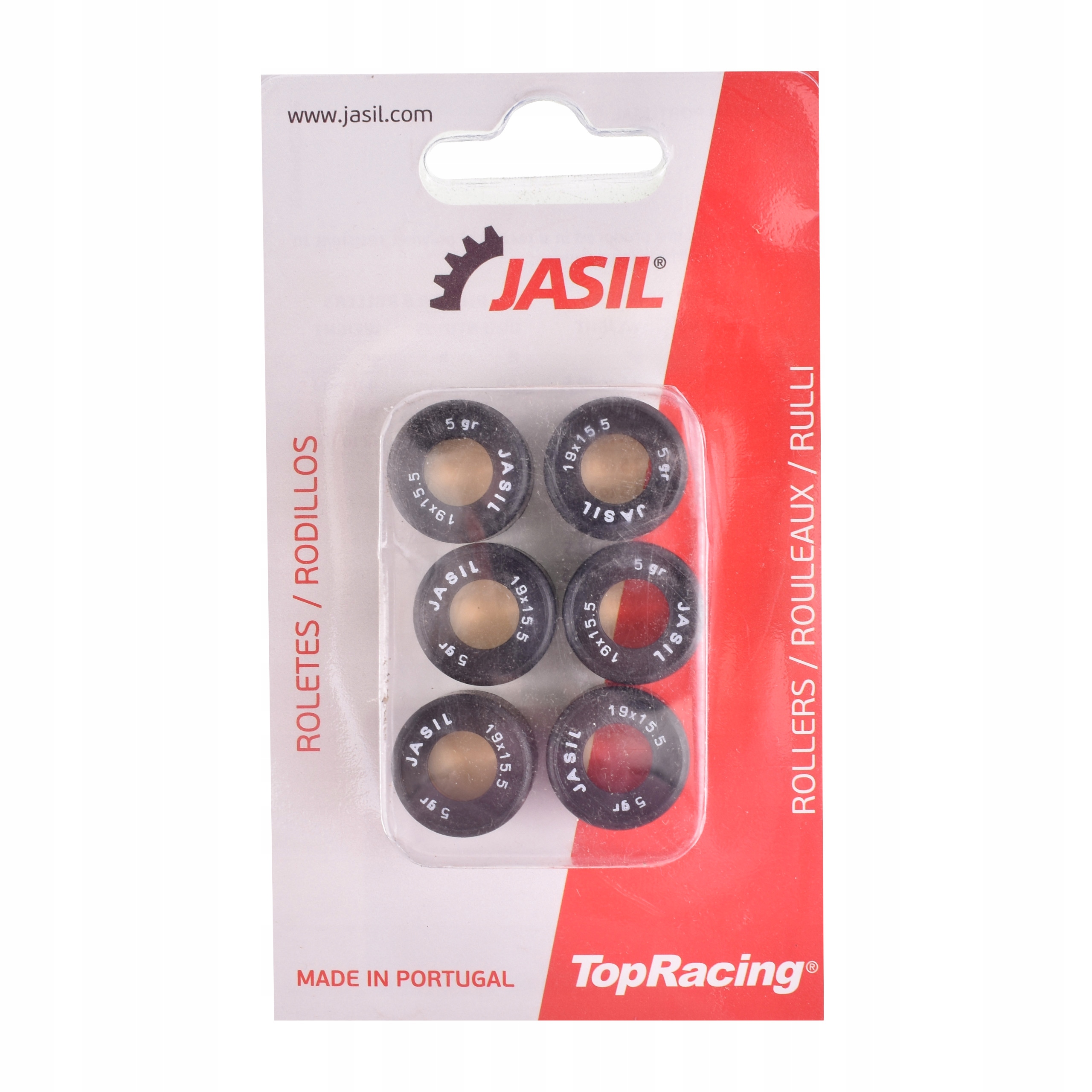 ROLKI WARIATORA 19x15,5 5,0G TOP RACING/jasil