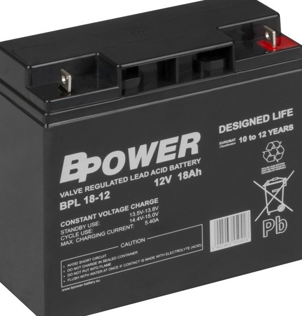 BPL18-12 12V 18AH Mocny Akumulator Agm Buforowy Do Biura Komputera Laptopa