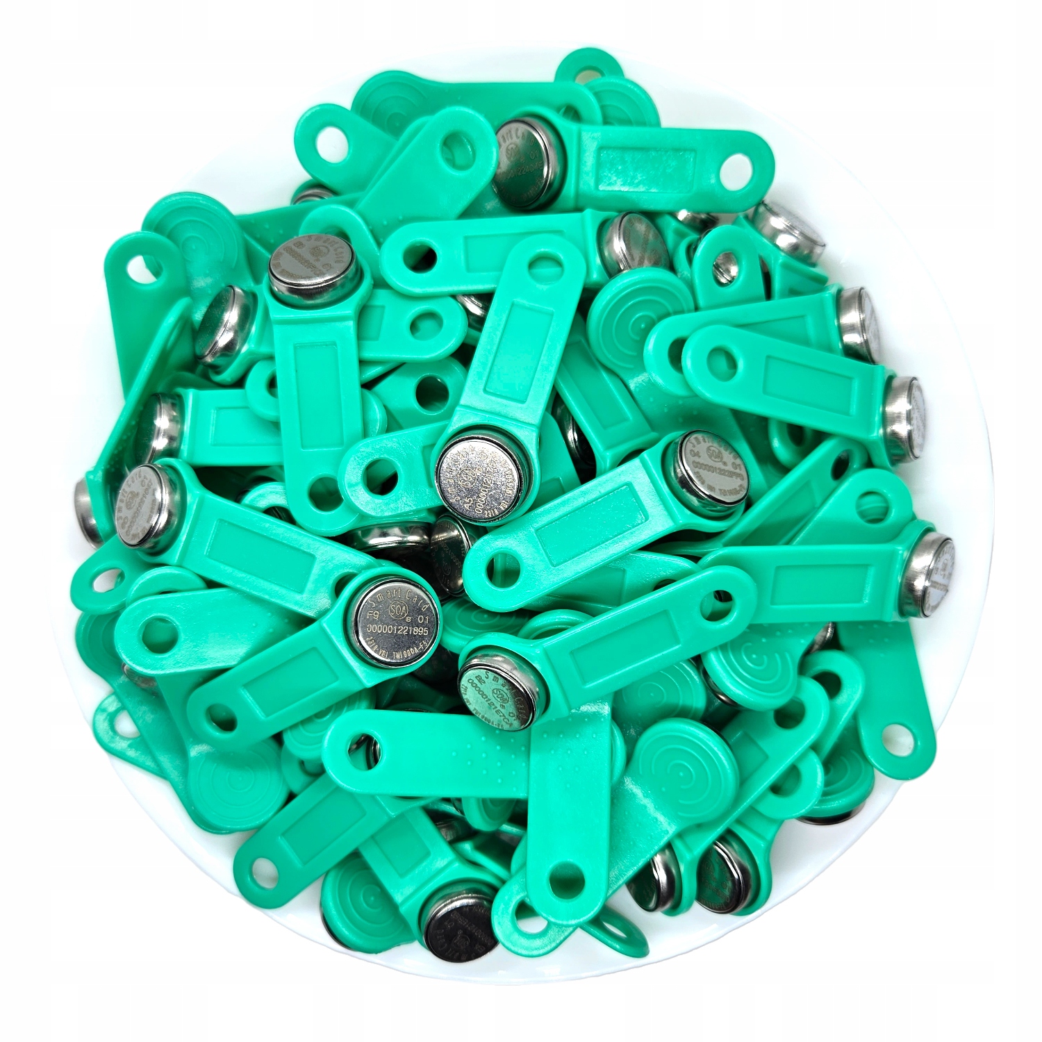 100 SZT PASTYLKA Dallas iButton RFID Klucz Zbliżeniowy UNIQUE DS1990 Model DALLAS-UNIQUE-MIX