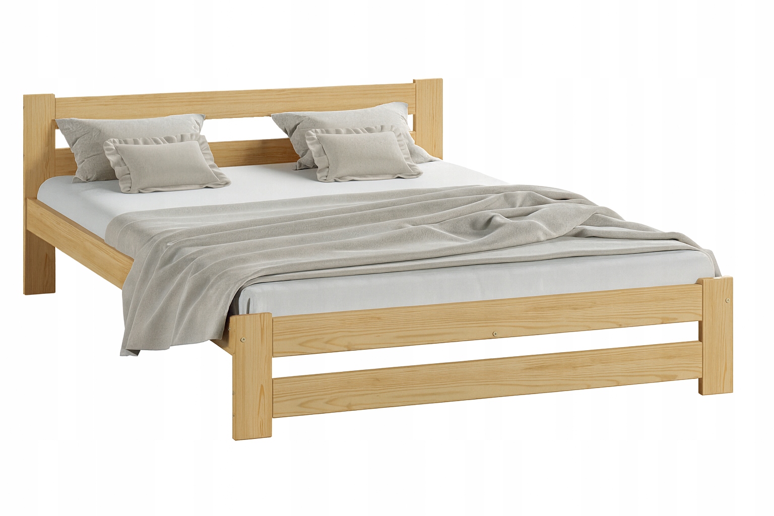 Dřevěná postel Lakovaná borovice 120 x 200 cm 1 Třída Vysoká opěrka hlavy Tilo