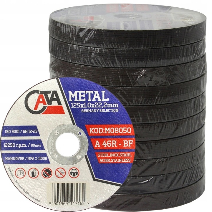 TARCZE TARCZA DO CIĘCIA METALU 125x1 CATA INOX 125MM 50 szt.