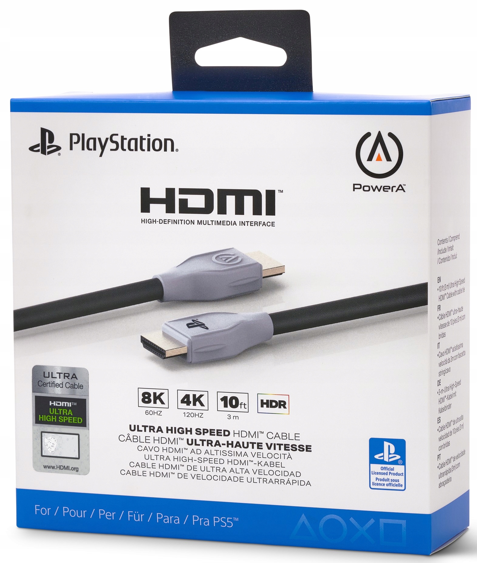 Bigben Interactive FLA PS5 8K HDMI 2.1 KABEL 3M câble HDMI HDMI