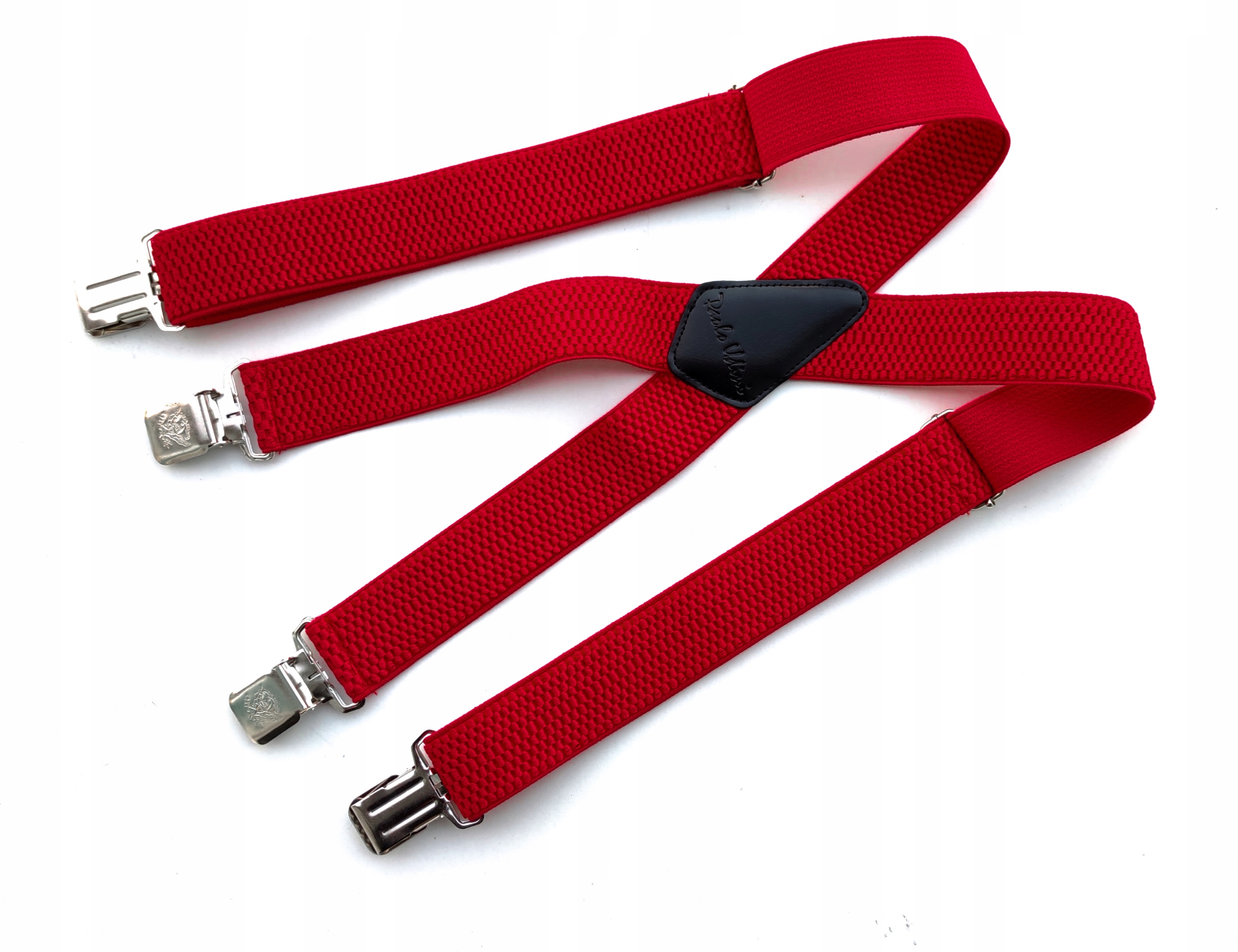 Szelki męskie POLSKIE 4cm zapinane na 4 CZERWONE