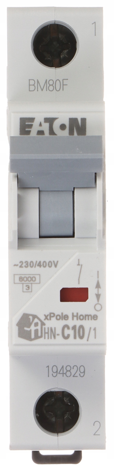 WYŁĄCZNIK NADPRĄDOWY JEDNOFAZOWY BEZPIECZNIK 10A TYP C EATON