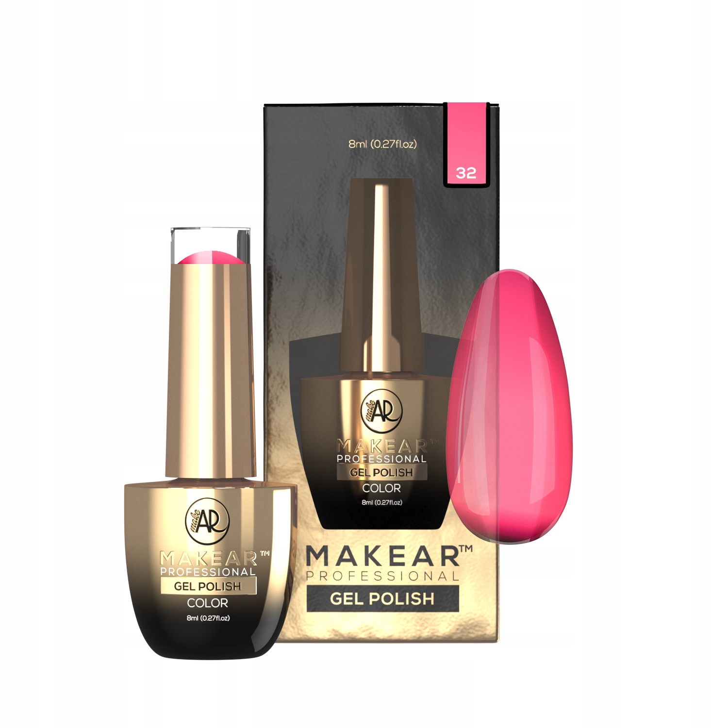 Makear 32 Raspberry Rendezvous Hybrid Polish 8 мл — фото 2