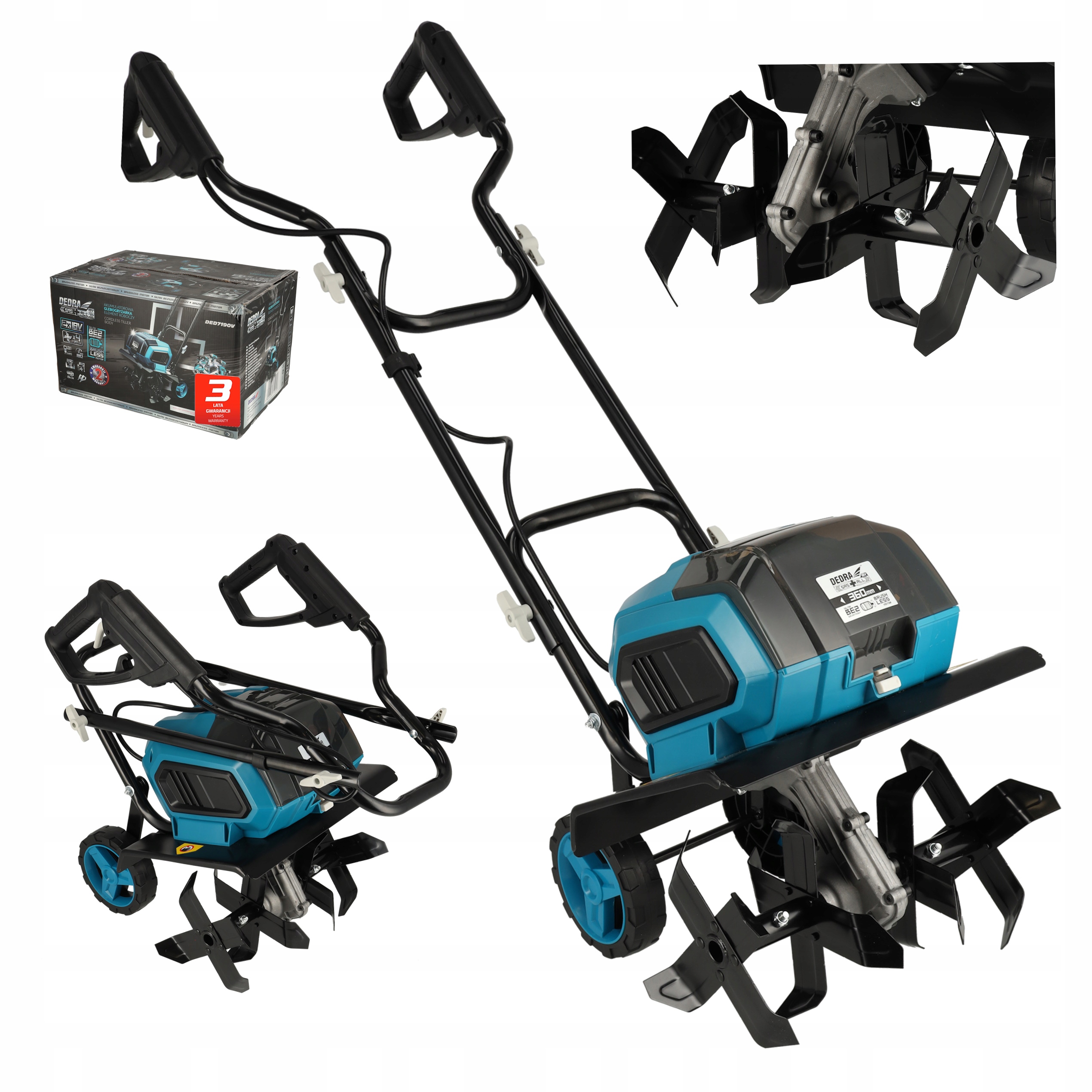 Glebogryzarka akumulatorowa Dedra Sas+all 18V Kultywator Spulchniacz 36cm