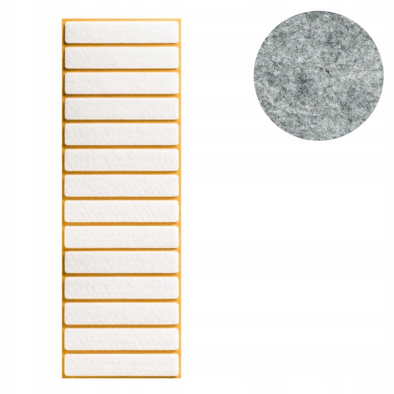 

Podkładka filcowa Szara prostokąt 20x44mm 14szt.