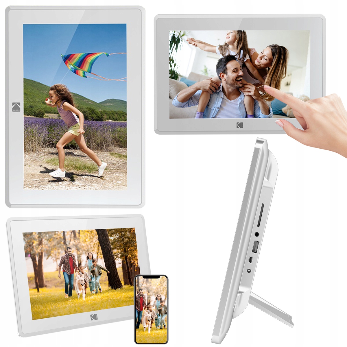 Kodak Digitální Fotorámeček rámeček Dotykový fotografie videa 10,1" RCF-106H WiFi