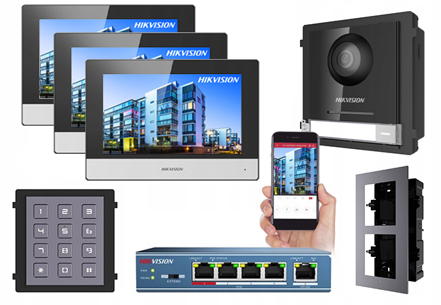 Set Videovrátnik Hikvision DS-KD8003-IME1 3x DS-KH6320-WTE1 Aplikácia