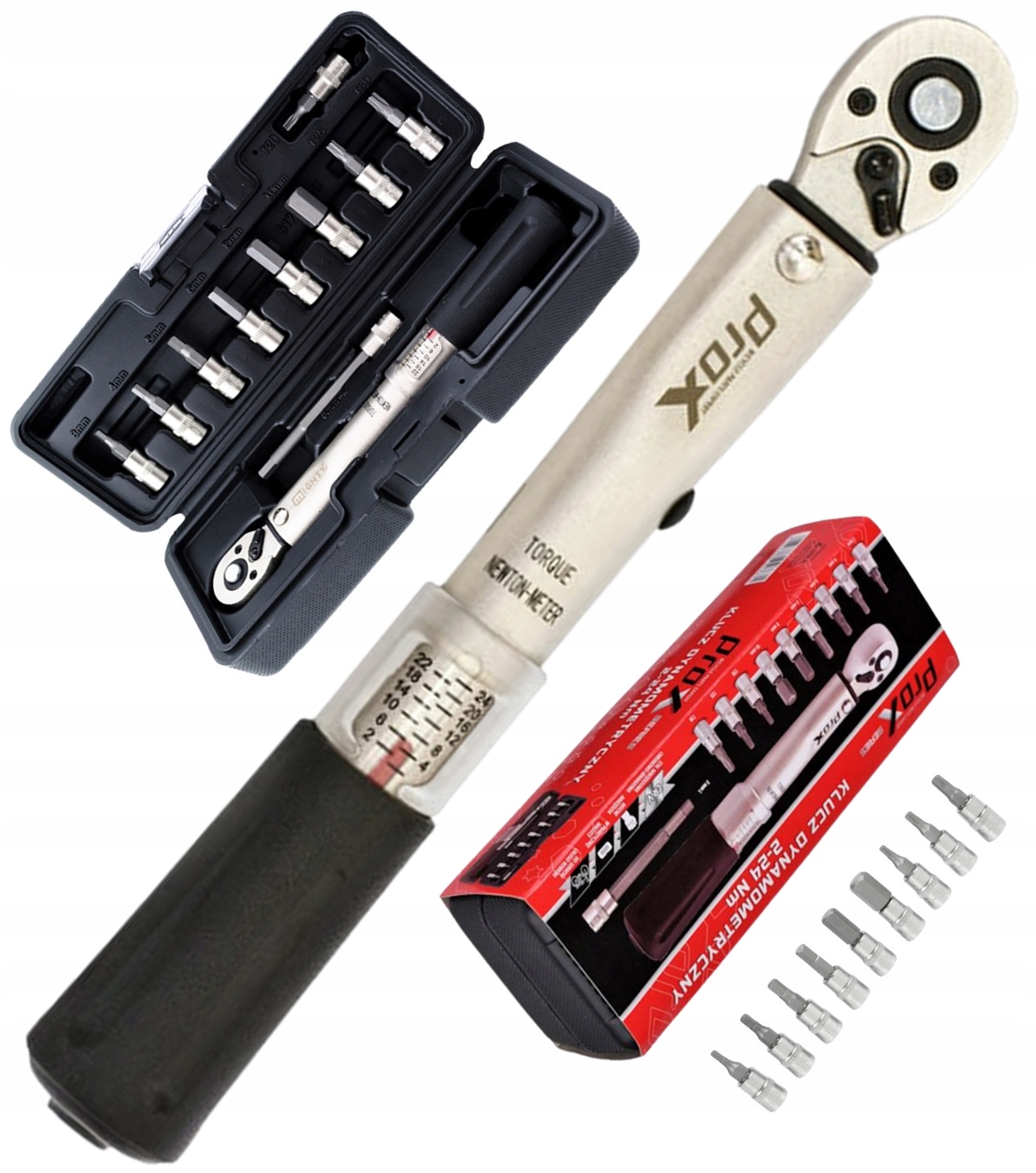 Prox Klucz dynamometryczny nastawny 2-24Nm +bity