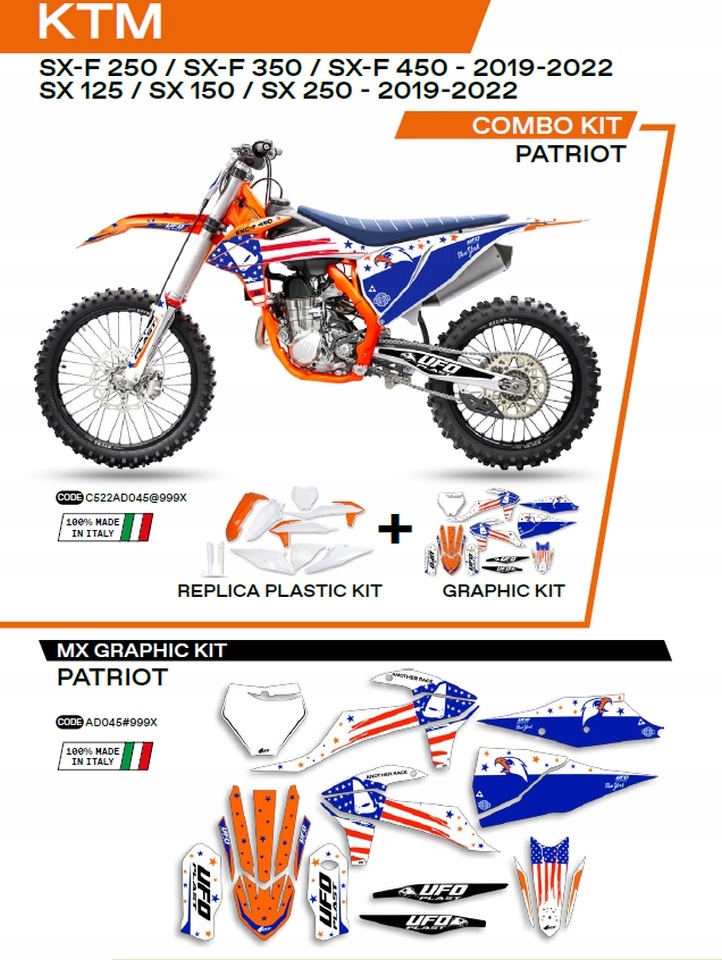 Ufo Sada plastov Ktkit522999X Plus Sada nálepiek (olepiek) Ktm Sx/Sx