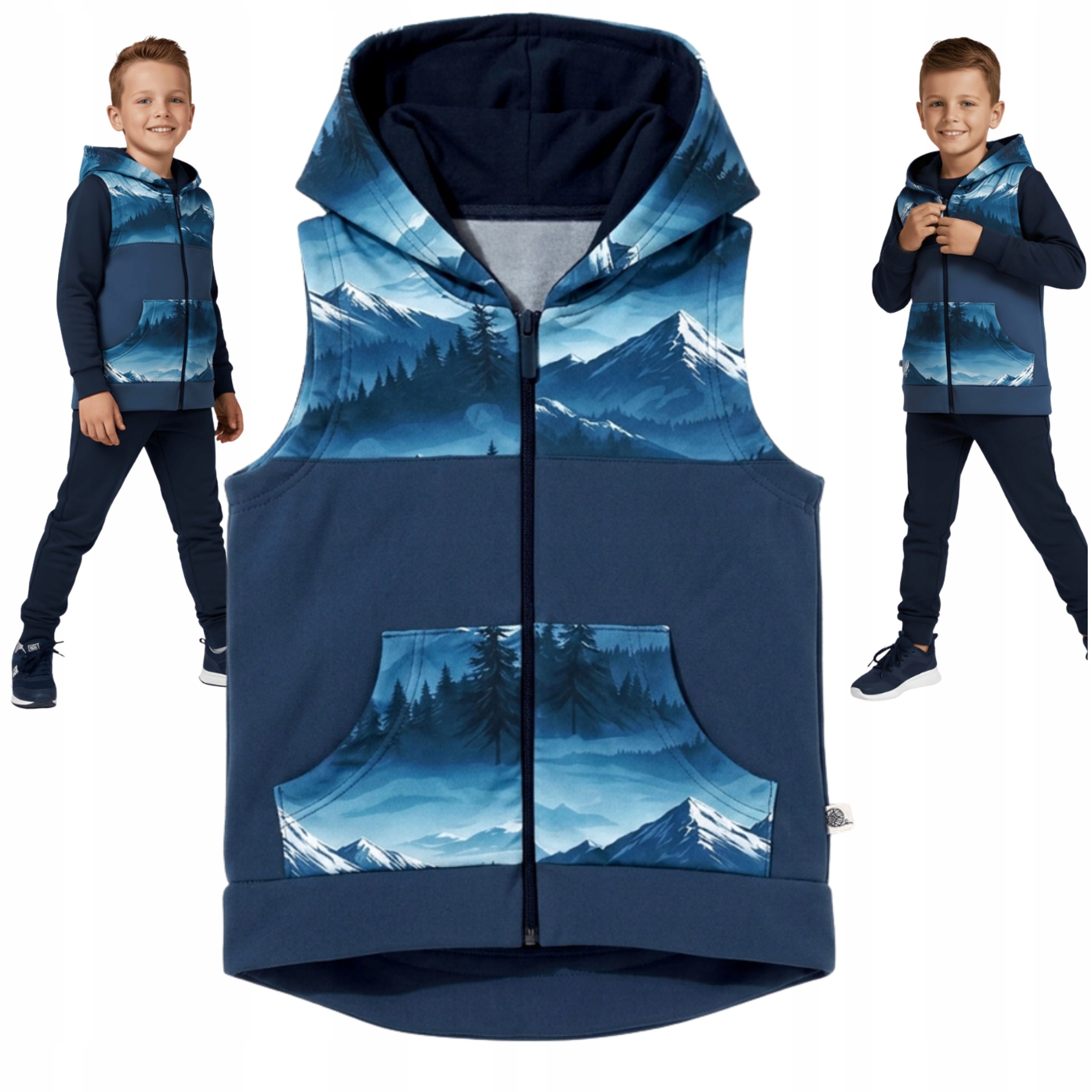 Kamizelka Dziecięca Softshell Bezrękawnik Wiatroszczelny Rozmiar 128/134
