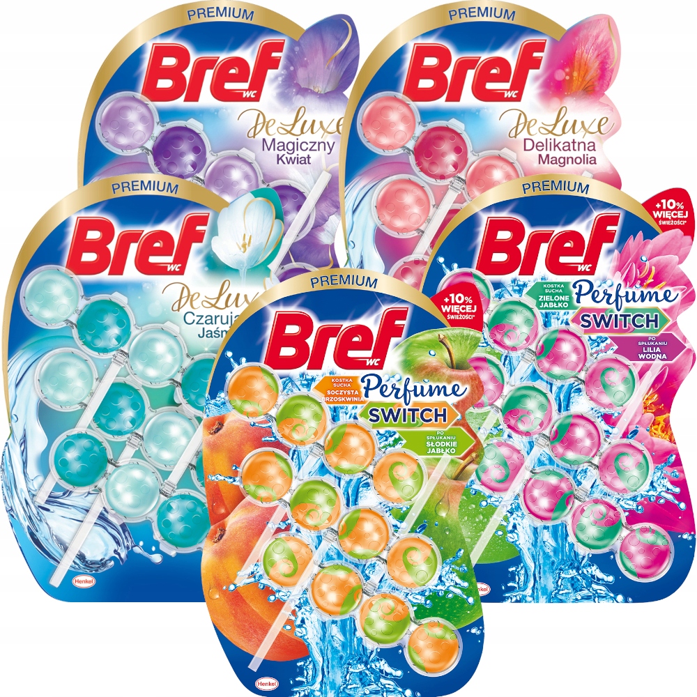

Bref Zawieszka Wc Zestaw MIX antybakteryjny 15x50g
