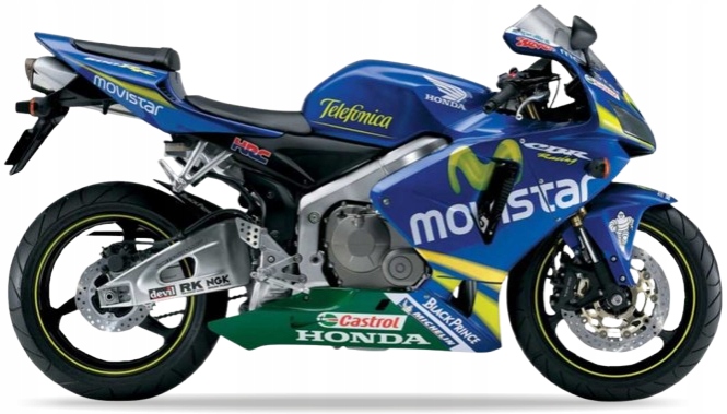 Nálepky Juula Na Motocykel Honda Cbr 600 Rr 2006 Movistar Modrá PB215