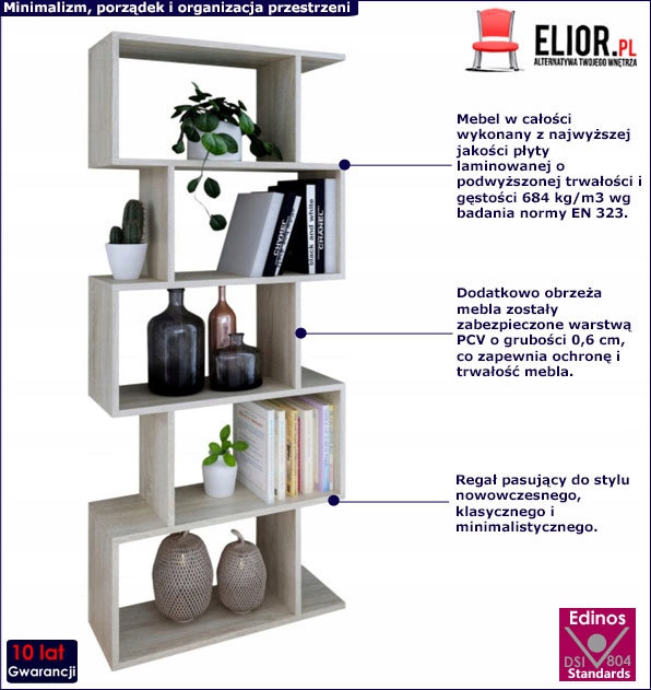 REGAŁ STOJĄCY MŁODZIEŻOWY SKANDYNAWSKI NOWOCZESNY Kod producenta AS-4679