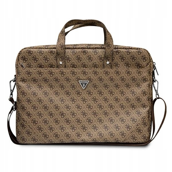 Guess Taška GUCB15P4TW 16 hnědá/hnědá Saffiano 4G Triangle Logo
