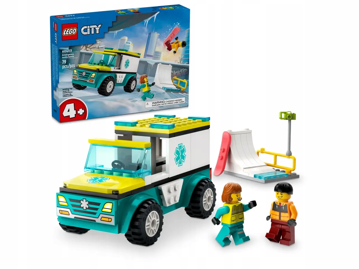 Lego City Ambulance A Snowboardista 60403