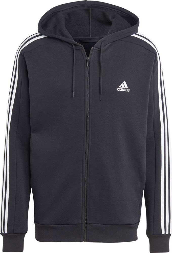 Pánská Mikina Adidas Essentials Fleece 3-STRIPES Full-zip Černá IB4029 r S