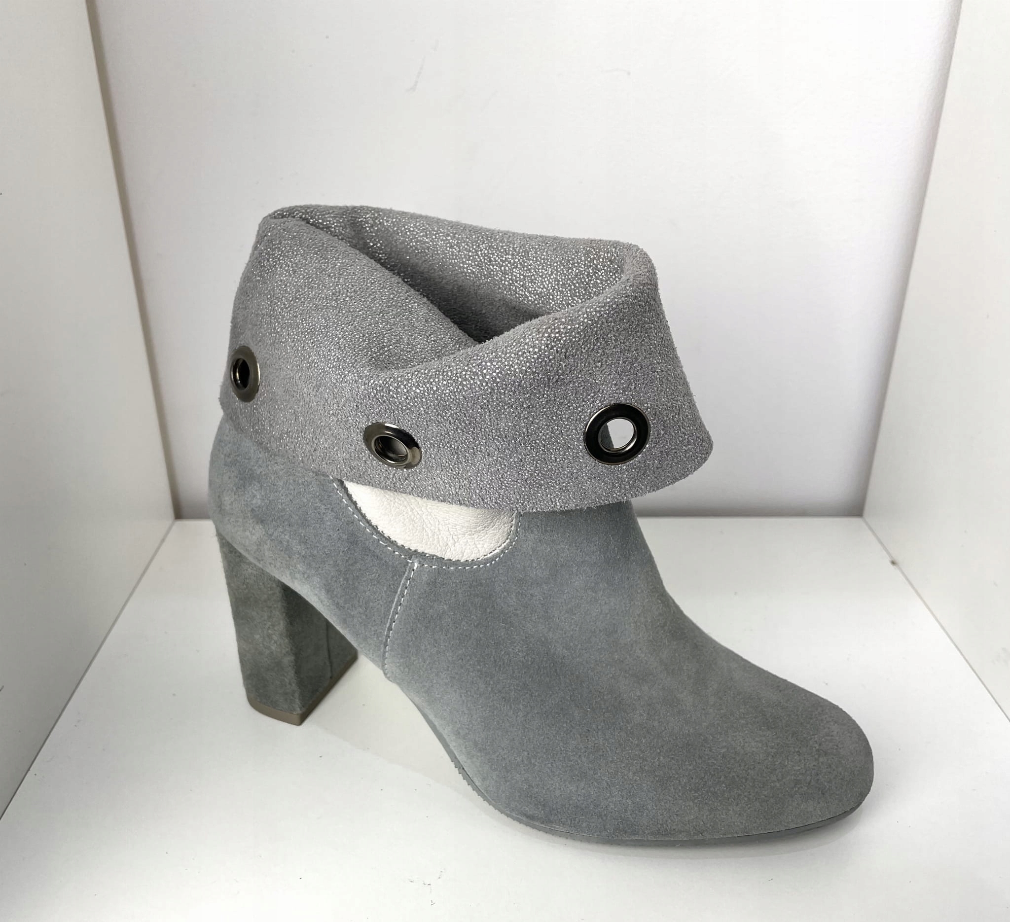 Dámské kotníkové boty Higo kůže 1800 Popiel 39