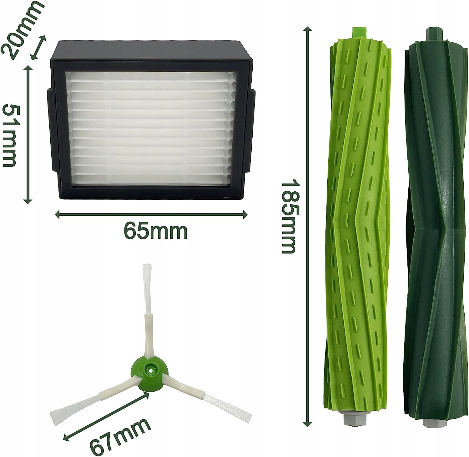 WAŁKI FILTRY SZCZOTKI DO iRobot Roomba i3 i4 i5 i6 i7 i7150 i8 e3 e4 e5 e6 Producent inny