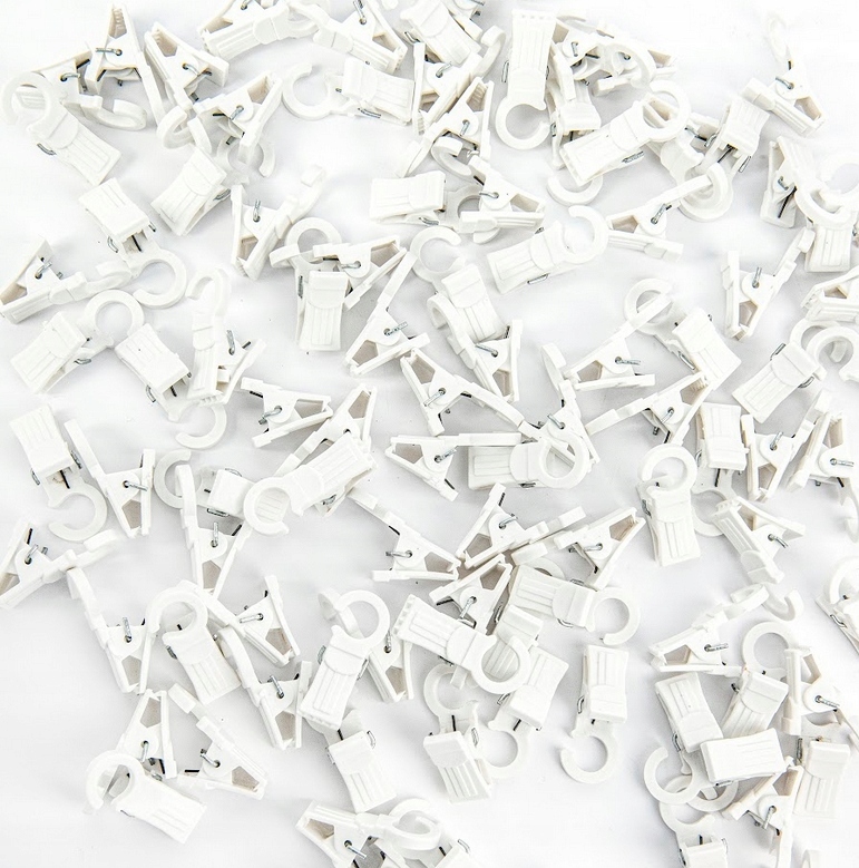 ŻABKI DO KARNISZA PLASTIKOWA DO KÓŁKA BIAŁA 100 Marka Adgo