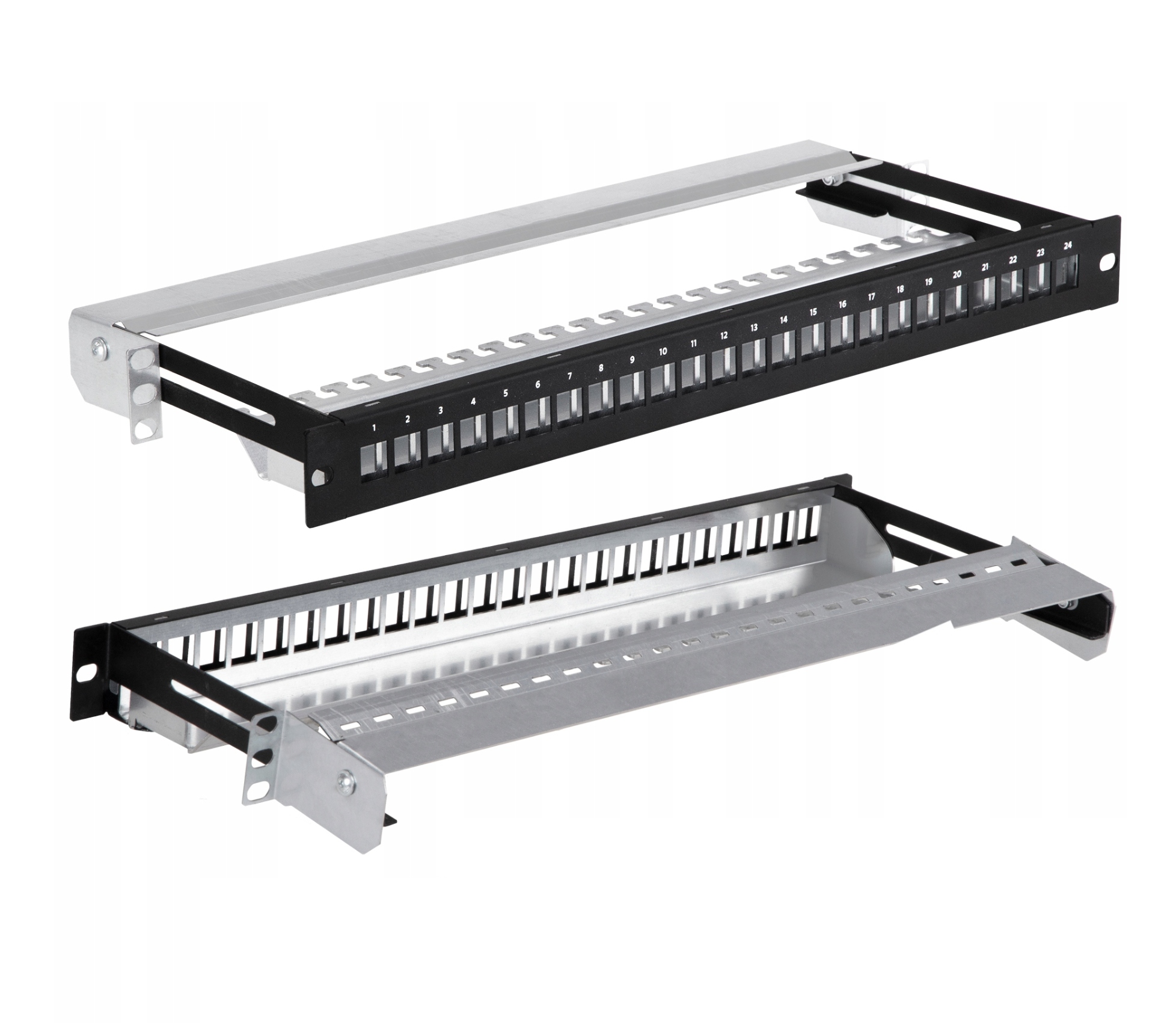 Patchpanel Stalflex PPM19-1U-24P-S-B czarny
