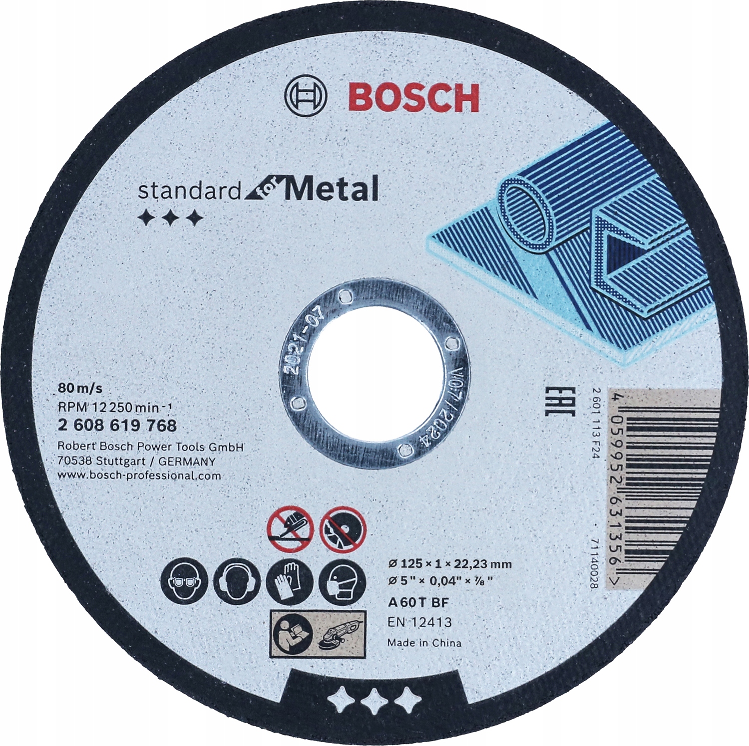 Bosch tarcza do cięcia stali metalu 125x1mm , 50 szt.