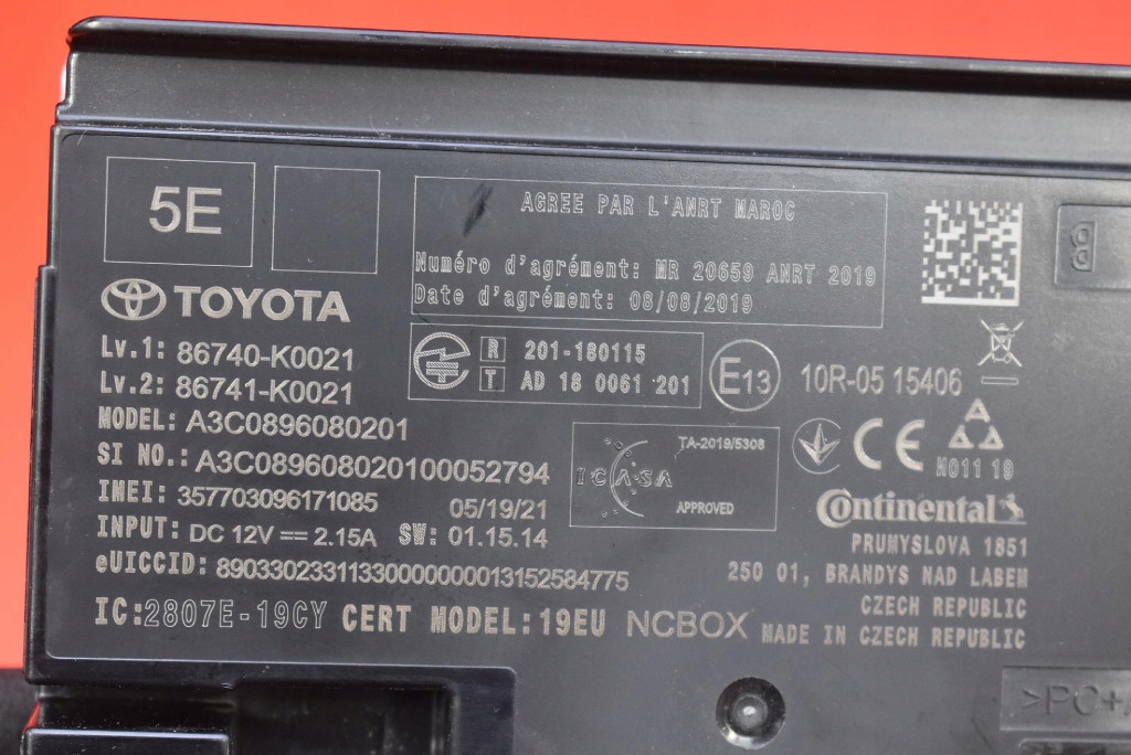 control unit module TELEFONU 86740-K0021 TOYOTA YARIS 4 IV 20