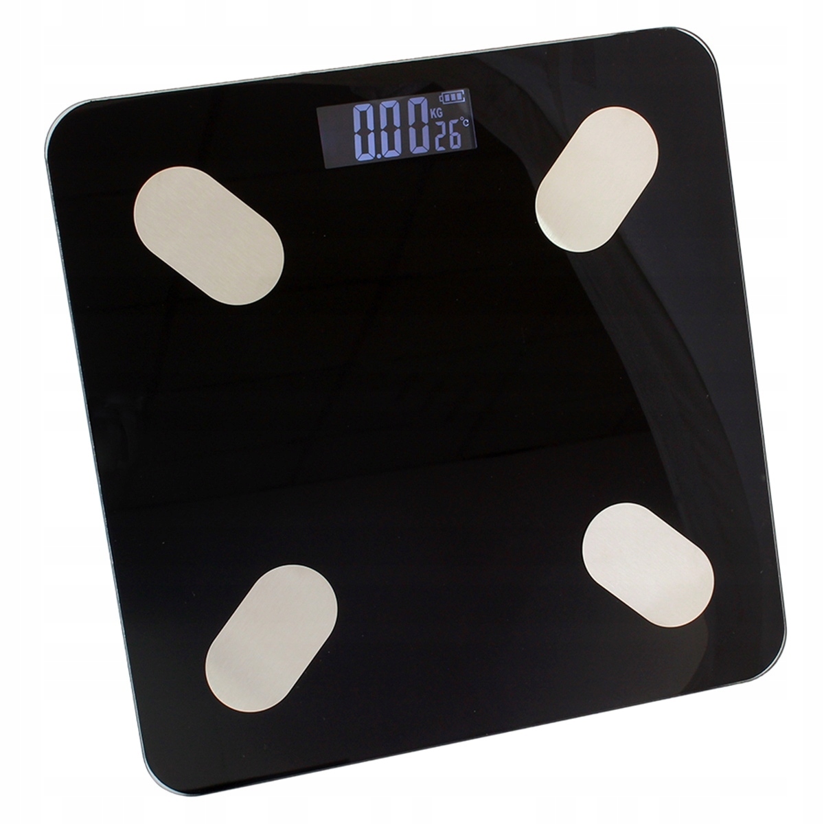 WAGA ŁAZIENKOWA ANALITYCZNA SZKLANA APLIKACJA BMI POMIAR TŁUSZCZU 180kg EAN (GTIN) 828766857825