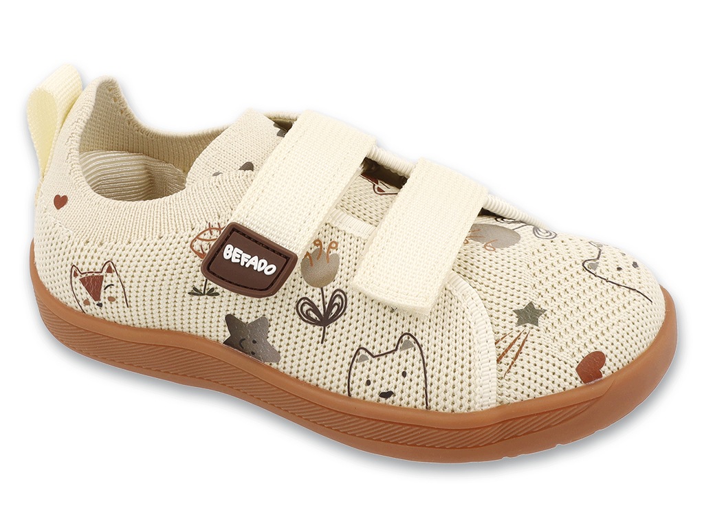 półbuty dziewczęce buty sportowe sneakersy Barefoot beżowe r. 30 Befado