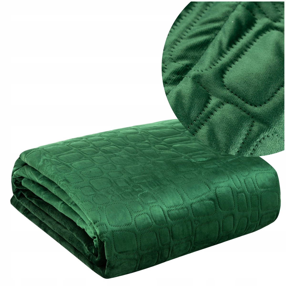 Přehoz 280x260 na postel Dekorativní Velurová Salvia7 C.Zeleň