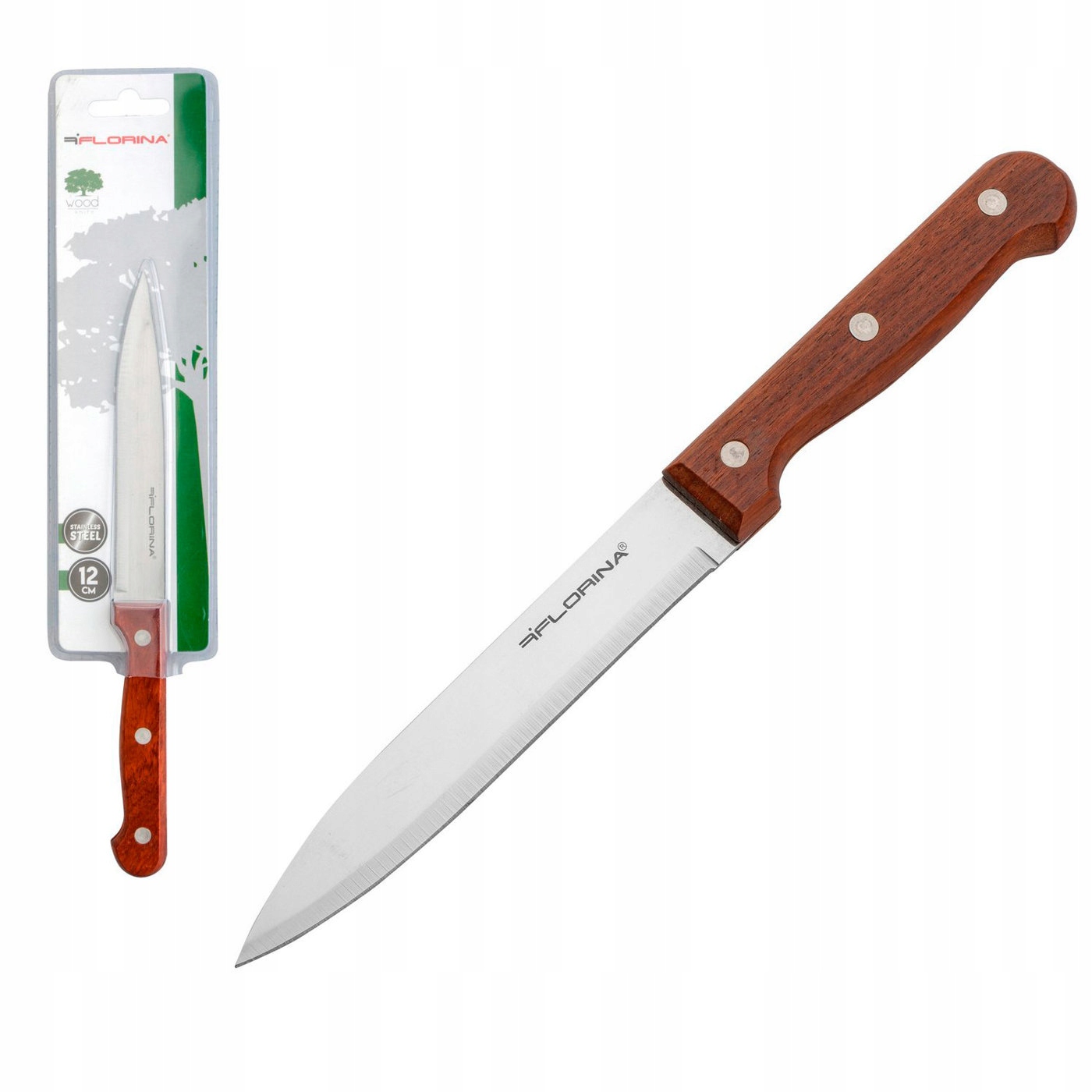 

Nóż uniwersalny Stalowy Florina Wood 12 cm