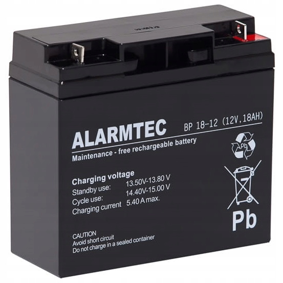 

Akumulator Bateria Alarmtec Bp 18 Ah 12 V 18-12