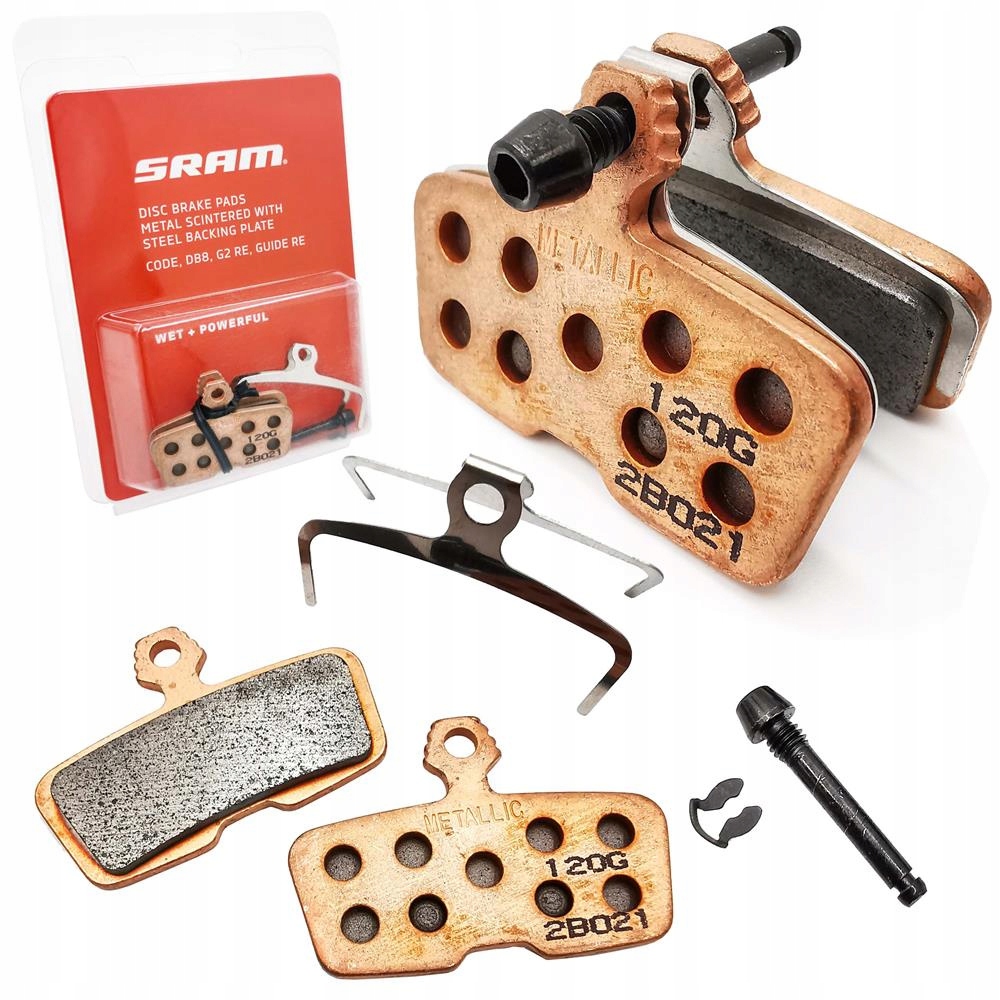 Okładziny, klocki spiekane do hamulców Avid Code Guide Re, płytka stalowa