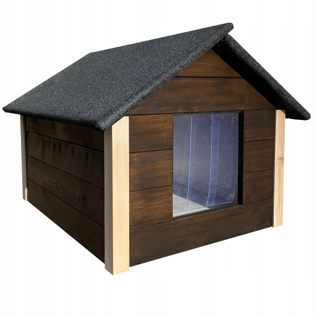 Drewniana Ocieplana Buda Dla Psa Legowisko Ocieplana Ciepła wiatrołap domek